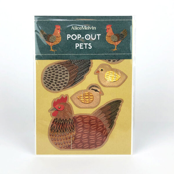 Art Angels Alice Melvin Chicken Pop Out Card