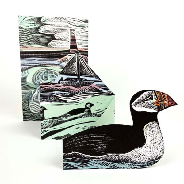 Angela Harding Puffins at Coquet Island Foldout Card