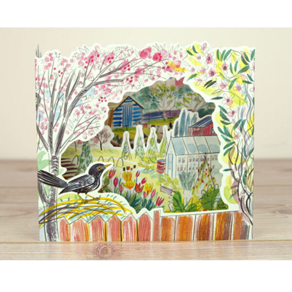 Emily Sutton Blackbird Allotment 3D Card