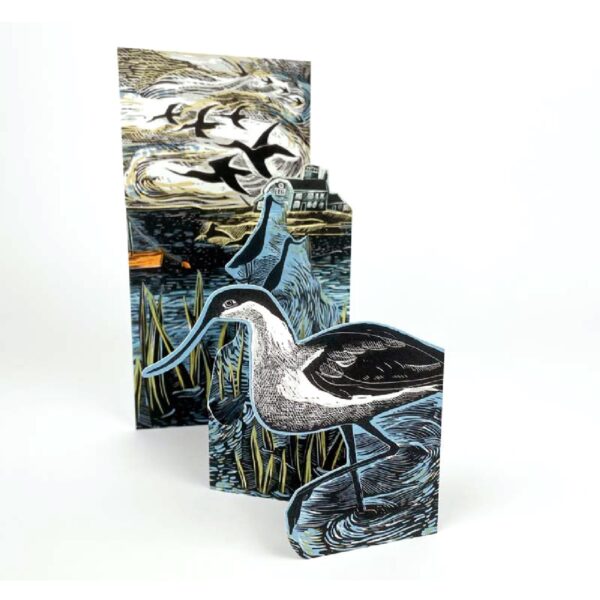 Angela Harding Avocets at Blakeney Fold Out Card