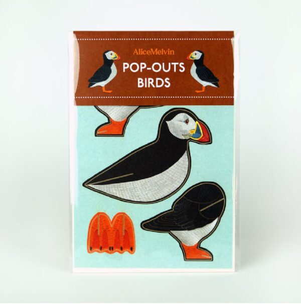 Alice Melvin Puffin Pop Out Card