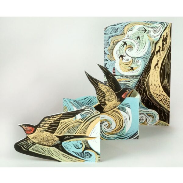 Angela Harding Cornish Swallows Fold Out Card